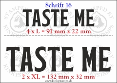 Temporäres Klebetattoo „Taste me“