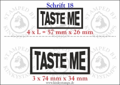 Temporäres Klebetattoo „Taste me“