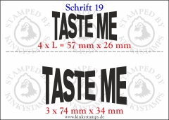 Temporäres Klebetattoo „Taste me“