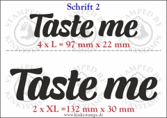 Temporäres Klebetattoo „Taste me“