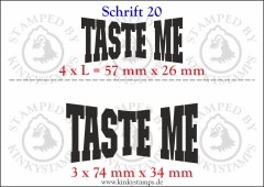 Temporäres Klebetattoo „Taste me“
