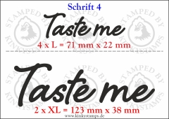 Temporäres Klebetattoo „Taste me“
