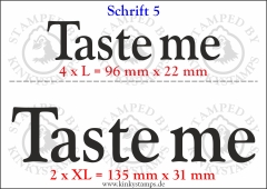 Temporäres Klebetattoo „Taste me“