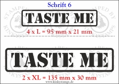 Temporäres Klebetattoo „Taste me“