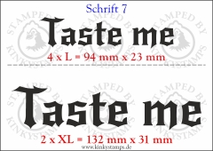 Temporäres Klebetattoo „Taste me“