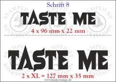 Temporäres Klebetattoo „Taste me“