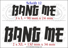 Temporäres Klebetattoo „Bang me“