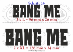 Temporäres Klebetattoo „Bang me“