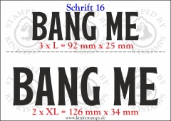 Temporäres Klebetattoo „Bang me“