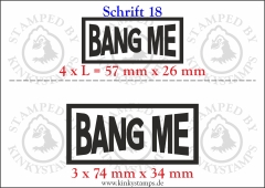 Temporäres Klebetattoo „Bang me“