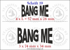 Temporäres Klebetattoo „Bang me“