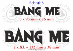 Temporäres Klebetattoo „Bang me“