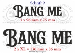 Temporäres Klebetattoo „Bang me“