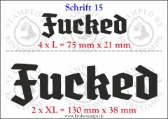 Temporäres Klebetattoo „Fucked“