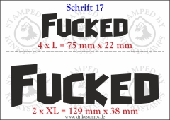 Temporäres Klebetattoo „Fucked“