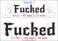 Temporäres Klebetattoo „Fucked“