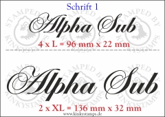 Temporäres Klebetattoo „Alpha Sub“