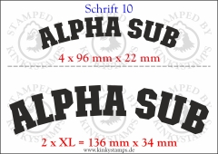 Temporäres Klebetattoo „Alpha Sub“
