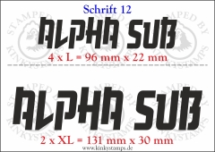 Temporäres Klebetattoo „Alpha Sub“
