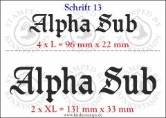 Temporäres Klebetattoo „Alpha Sub“
