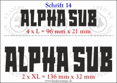 Temporäres Klebetattoo „Alpha Sub“
