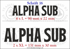 Temporäres Klebetattoo „Alpha Sub“