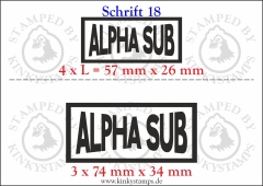 Temporäres Klebetattoo „Alpha Sub“