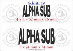 Temporäres Klebetattoo „Alpha Sub“