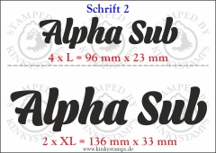 Temporäres Klebetattoo „Alpha Sub“