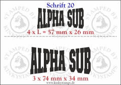 Temporäres Klebetattoo „Alpha Sub“