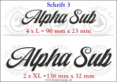 Temporäres Klebetattoo „Alpha Sub“