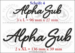 Temporäres Klebetattoo „Alpha Sub“