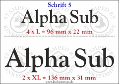 Temporäres Klebetattoo „Alpha Sub“