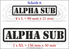 Temporäres Klebetattoo „Alpha Sub“
