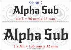 Temporäres Klebetattoo „Alpha Sub“