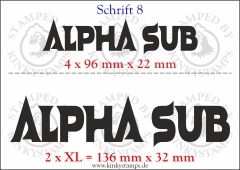 Temporäres Klebetattoo „Alpha Sub“