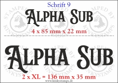 Temporäres Klebetattoo „Alpha Sub“