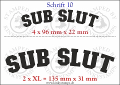 Temporäres Klebetattoo „SubSlut“