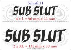 Temporäres Klebetattoo „SubSlut“
