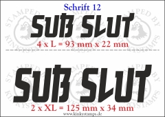 Temporäres Klebetattoo „SubSlut“