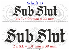 Temporäres Klebetattoo „SubSlut“