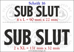 Temporäres Klebetattoo „SubSlut“