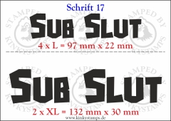 Temporäres Klebetattoo „SubSlut“