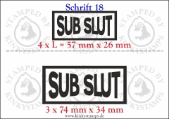 Temporäres Klebetattoo „SubSlut“