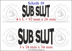 Temporäres Klebetattoo „SubSlut“