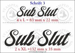 Temporäres Klebetattoo „SubSlut“