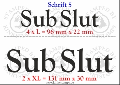 Temporäres Klebetattoo „SubSlut“