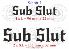 Temporäres Klebetattoo „SubSlut“