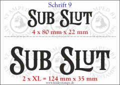 Temporäres Klebetattoo „SubSlut“