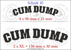 Temporäres Klebetattoo „Cum Dump“